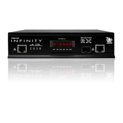 Adder Adder ADDERLink INFINITY Dual 2020 (Receiver only with PSU) (ALIF2020R-RED) (ALIF2020R-RED) — A single link, dual head digital video and USB fanless KVM extender that runs over a single cable…