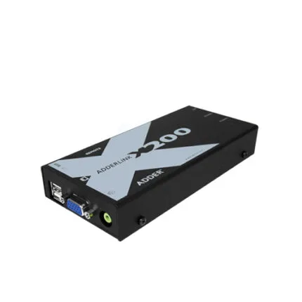 Adder Adder X200 Extender Pair - VGA, Audio, USB Extender to 300 Meters with Dongle Transmitter (X200AS-USB/P) (X200AS-USB/P) — Fully featured USB keyboard, video and mouse extender with 44.1kHz digit