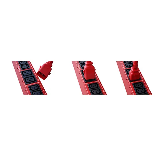 Raritan Raritan SecureLock Power Extension Cord (SLC20C21-15FTK1-6PK) (SLC20C21-15FTK1-6PK) — SecureLock locking cable (6/pkg), 15ft (4.6m), red, 12AWG, 1 x IEC C-20, 1 x IEC C-21
