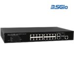 16-Port PoE Switch, 10/100/1000M + 2x GbE SFP/RJ45 Combo