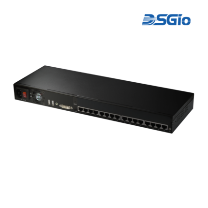 1U Rackmount KVM Switch over CATx, 1-User 16-Port