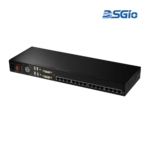 1U Rackmount KVM Switch over CATx, 2-User 16-Port