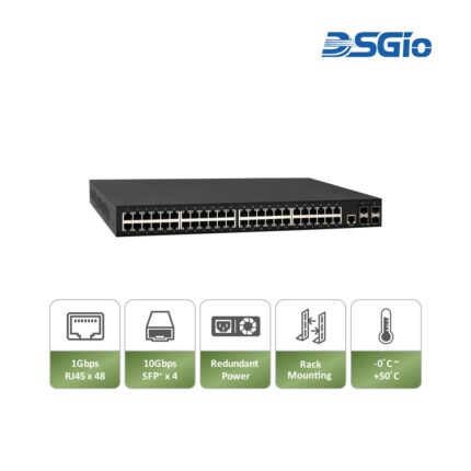L2+ Managed Switch, 48x GbE RJ45 + 4x SFP+ Uplinks