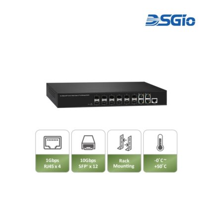 L2+ Managed Switch, 12x 10GbE SFP+ + 4x 1GbE RJ45
