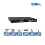 L2+ Managed PoE Switch, 24x GbE PoE RJ45 + 4x 10GbE SFP+