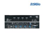 4-Port 4K60 DisplayPort KVM Switch with Seamless Switching, Scaler