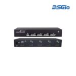 4-Port 8K DisplayPort 1.4 Video Switch with Serial, IR, Push Button