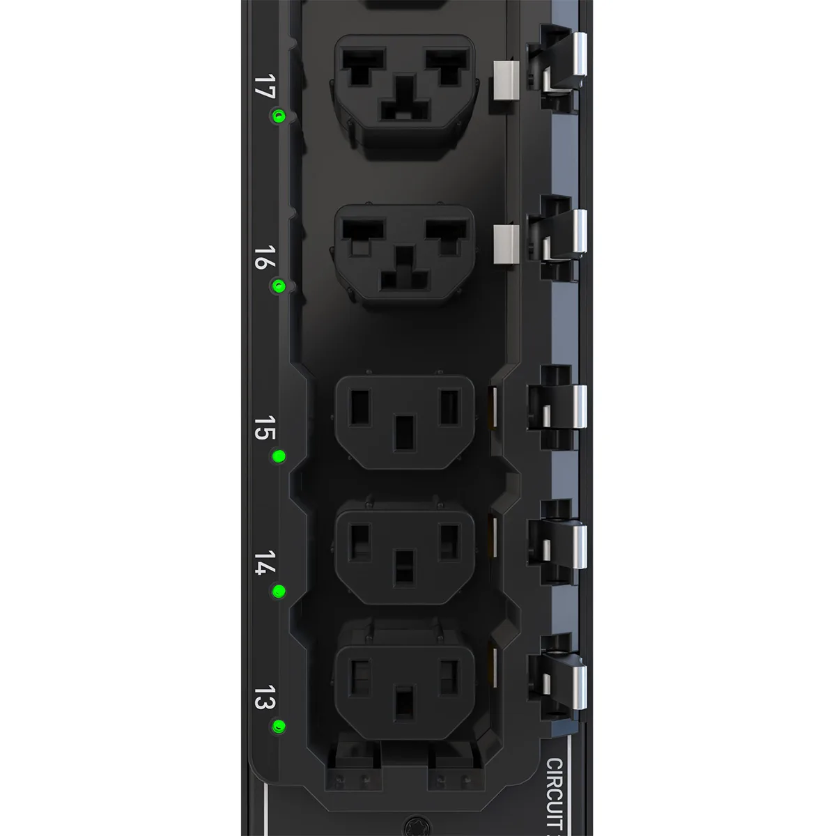 PX4-1498R-E8 1PH, 200-240V, 32A, 24 outlets: 18x C13, 6x HDOT Cx, 2U horizontal, Input Metered