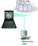 Adder AdderView RackDrawer 19" Screen, Integrated 16 port CatX1000 KVM Switch UK Keyboard (RD1916XX) (RD1916XX) — ADDERView® RDX 1000 — 1U rack-mounted KVM drawer with 19″ Samsung SXGA LCD panel. Inte