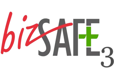 BizSAFE Level 3 certification badge for occupational safety and health management