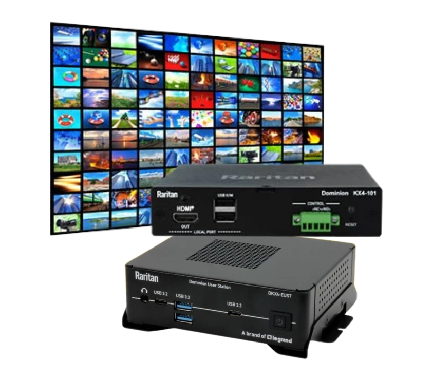 Raritan Dominion KX IV-101 with User Station and video wall