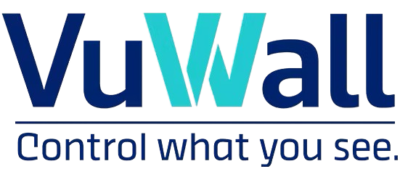VuWall logo with Control what you see tagline