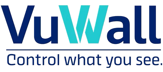 VuWall logo with Control what you see tagline